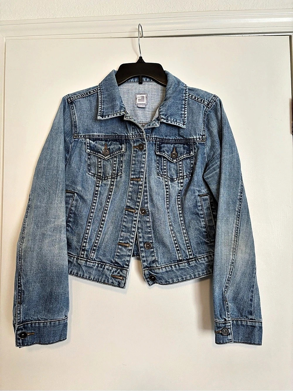 JCPenney Women's Blue Denim Jean Jacket Medium Like New